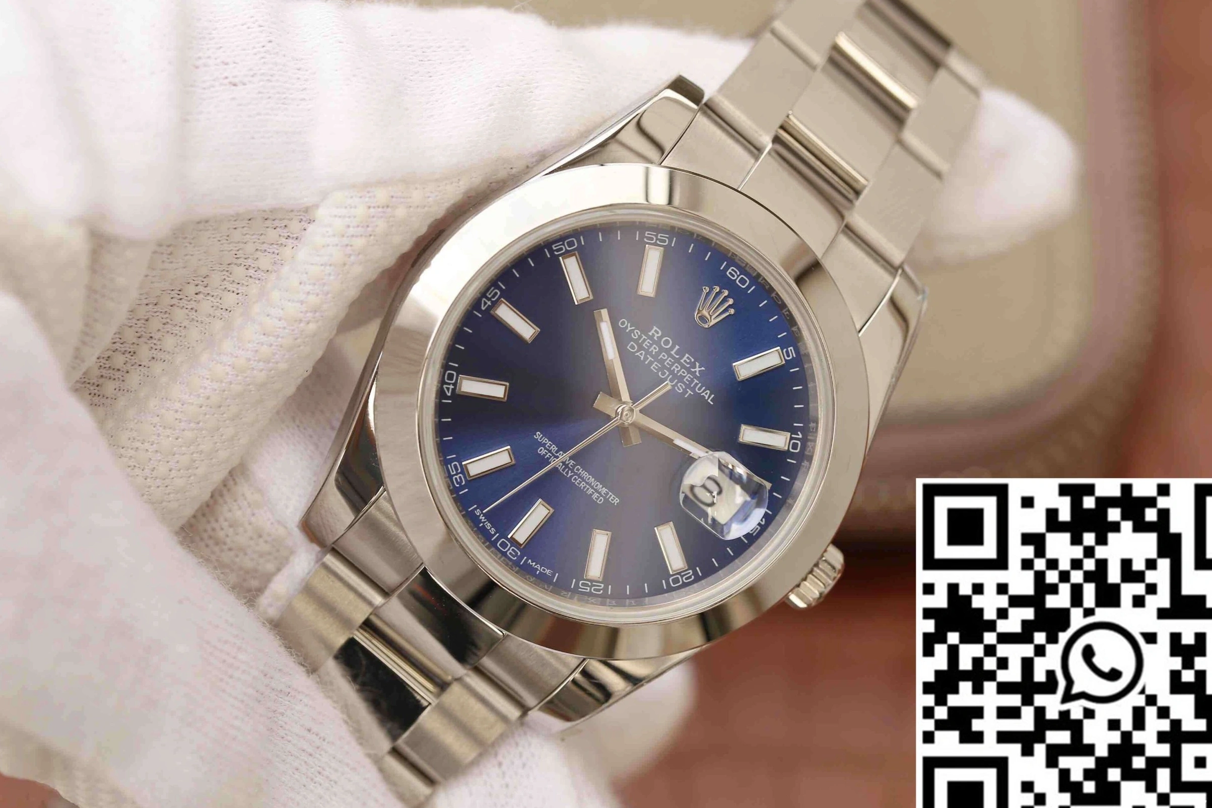 Rolex Dial EW Blue Factory Datejust M126300-0001 0521